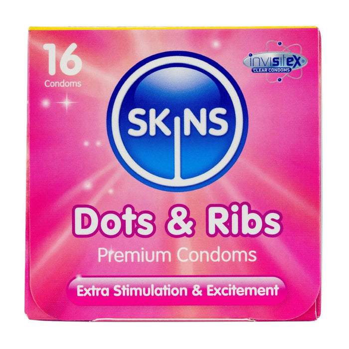 Skins Dots & Ribs Condoms 16 por paquete
