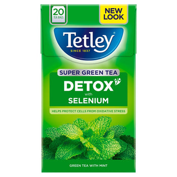 Tetley Super Green Detox Mint Sacs de thé 20 par paquet
