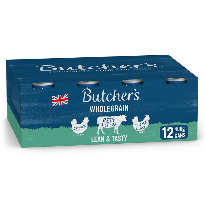 Butcher's Lean & savoureux des boîtes de nourriture pour chiens à faible teneur en gras 12 x 400g