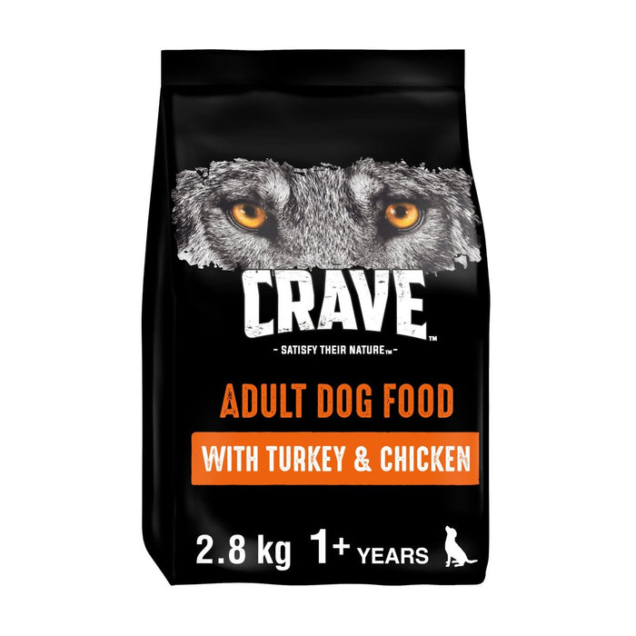 Crave Natural Grain Free Erwachsener komplett trockener Hundefutter Truthahn und Hühnchen 2,8 kg