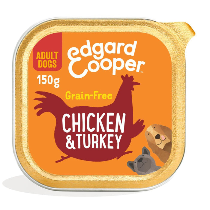 Edgard & Cooper Adult Grain Aliments pour chiens humides sans poulet et dinde 150g