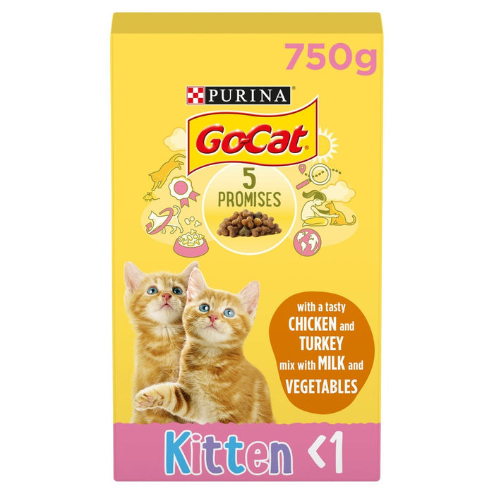 Go-Cat Kätzchen Hühnermilch & Gemüse Trockener Katzenfutter 750g