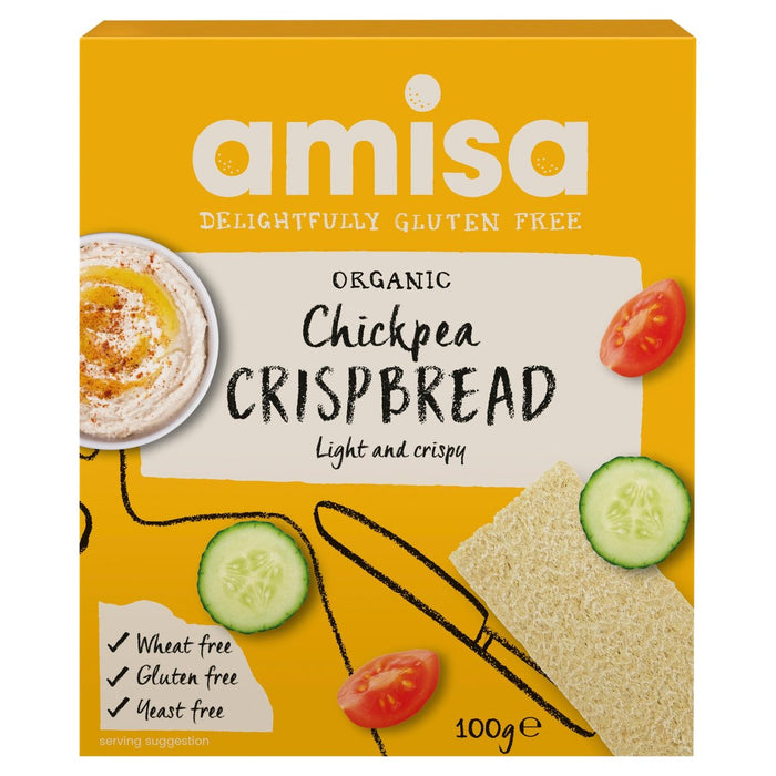 AMISA Bio glutenfreier Kichererbsen Crispbread 100g